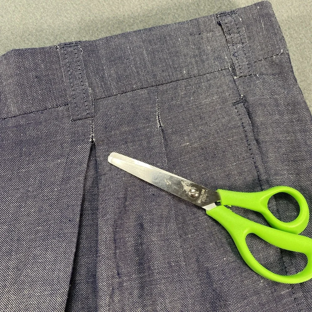 Vintage Phat Farm Mens Wide Leg Trousers Linen Blend Blue 40x30